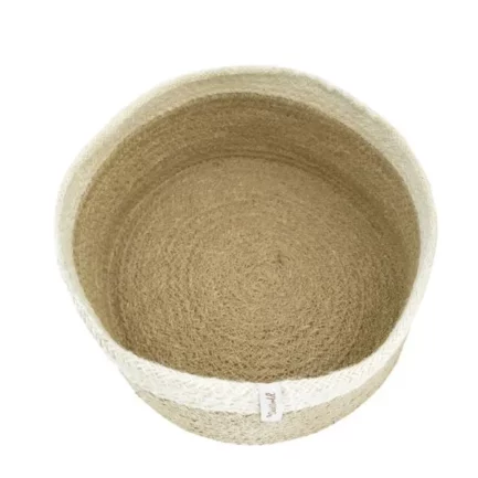 CESTA YUTE NATURAL FRANJA BLANCA THE DIDA
