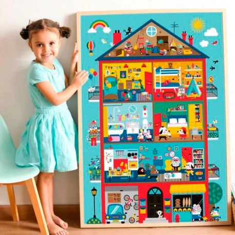 GRAN POSTER CON PEGATINAS EN CASA - Imagen 2