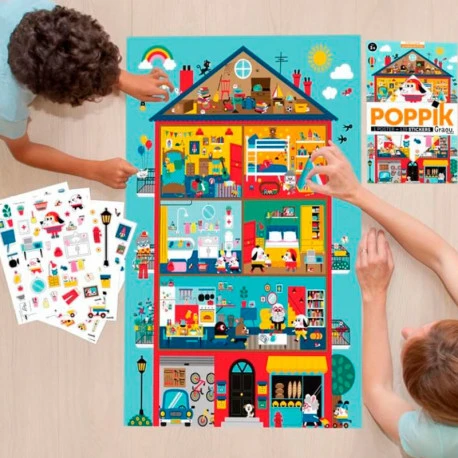 GRAN POSTER CON PEGATINAS EN CASA - Imagen 3