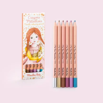 6 lápices de colores metalizados Rosalies