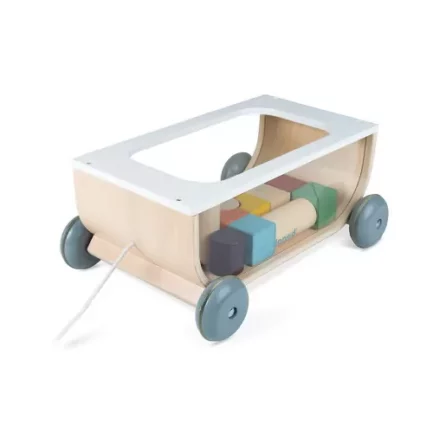Carrito de arrastre con bloques
